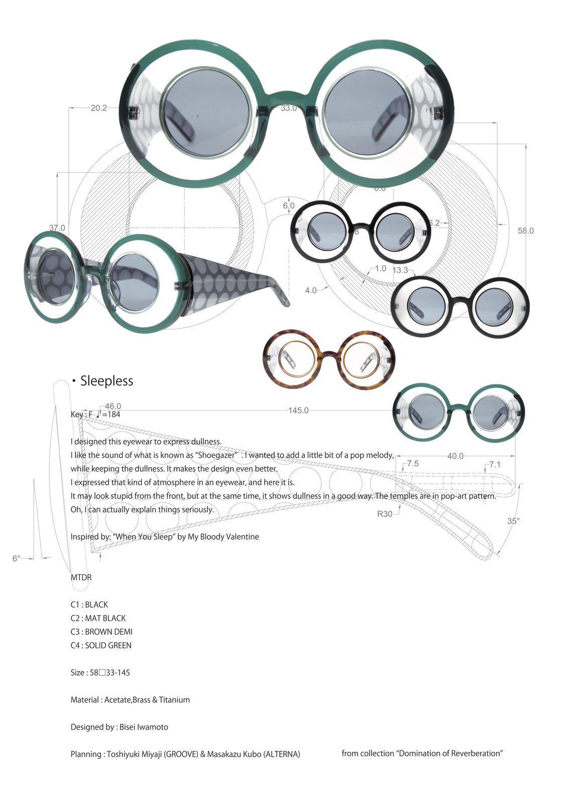Domination of Reverberation, catalog page